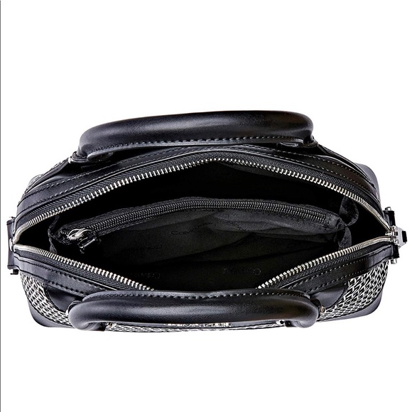 Calvin Klein Clara Stucco Leather Key Dome Satchel - Picture 7 of 8